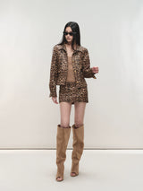 Leopard Jacket & Skirt