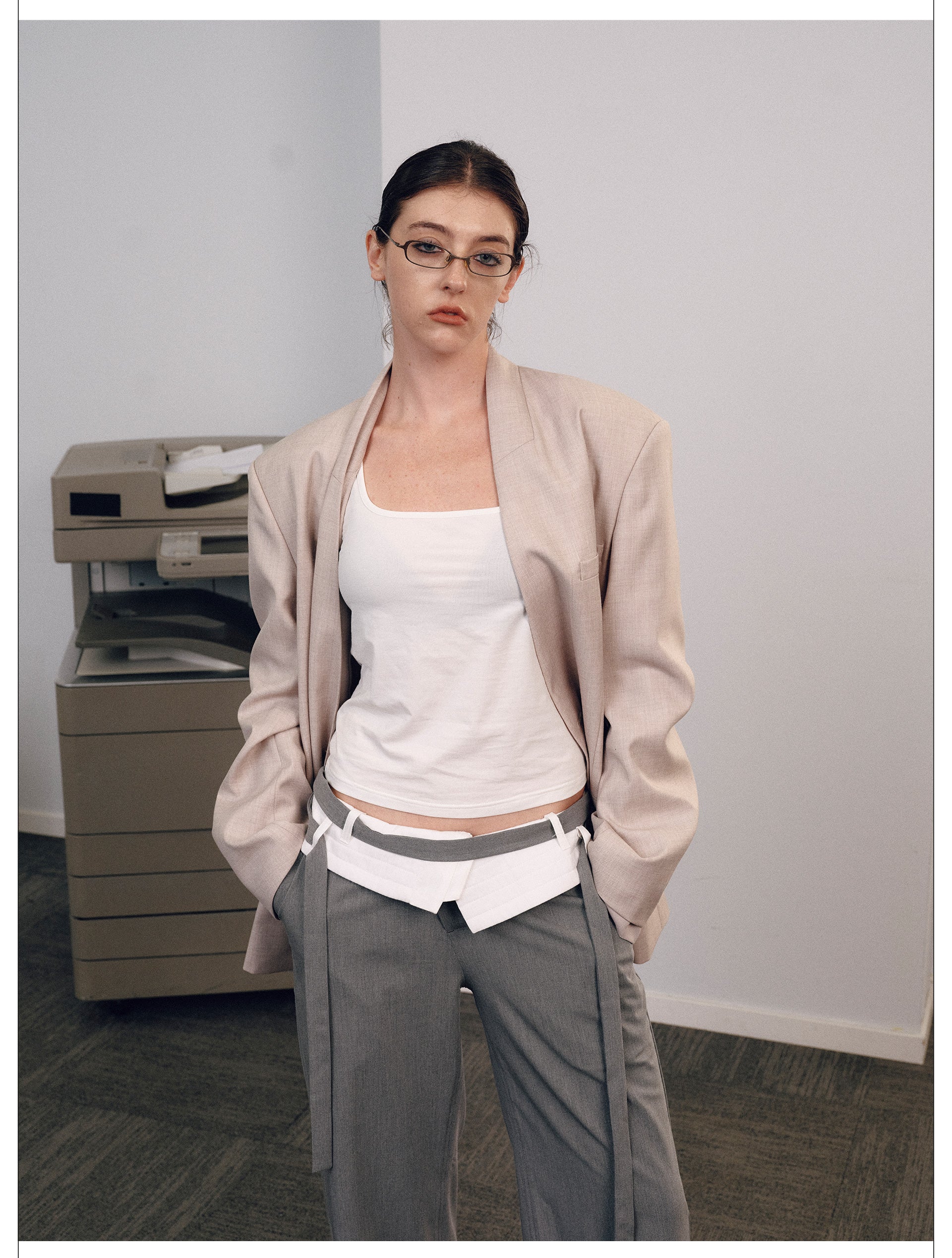 V-Neck Suit Blazer