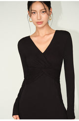 Twist Wrap Maxi Dress