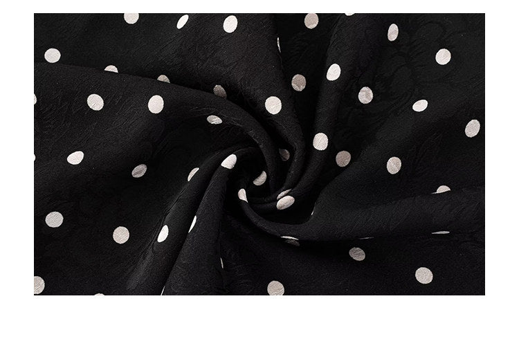Noir Dot Flow Dress