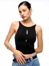 Cutout Slim Stretch Tank Top