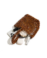 Woven Wooden Bead Bag