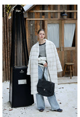 White Silky Fur Coat