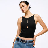 Cutout Slim Stretch Tank Top