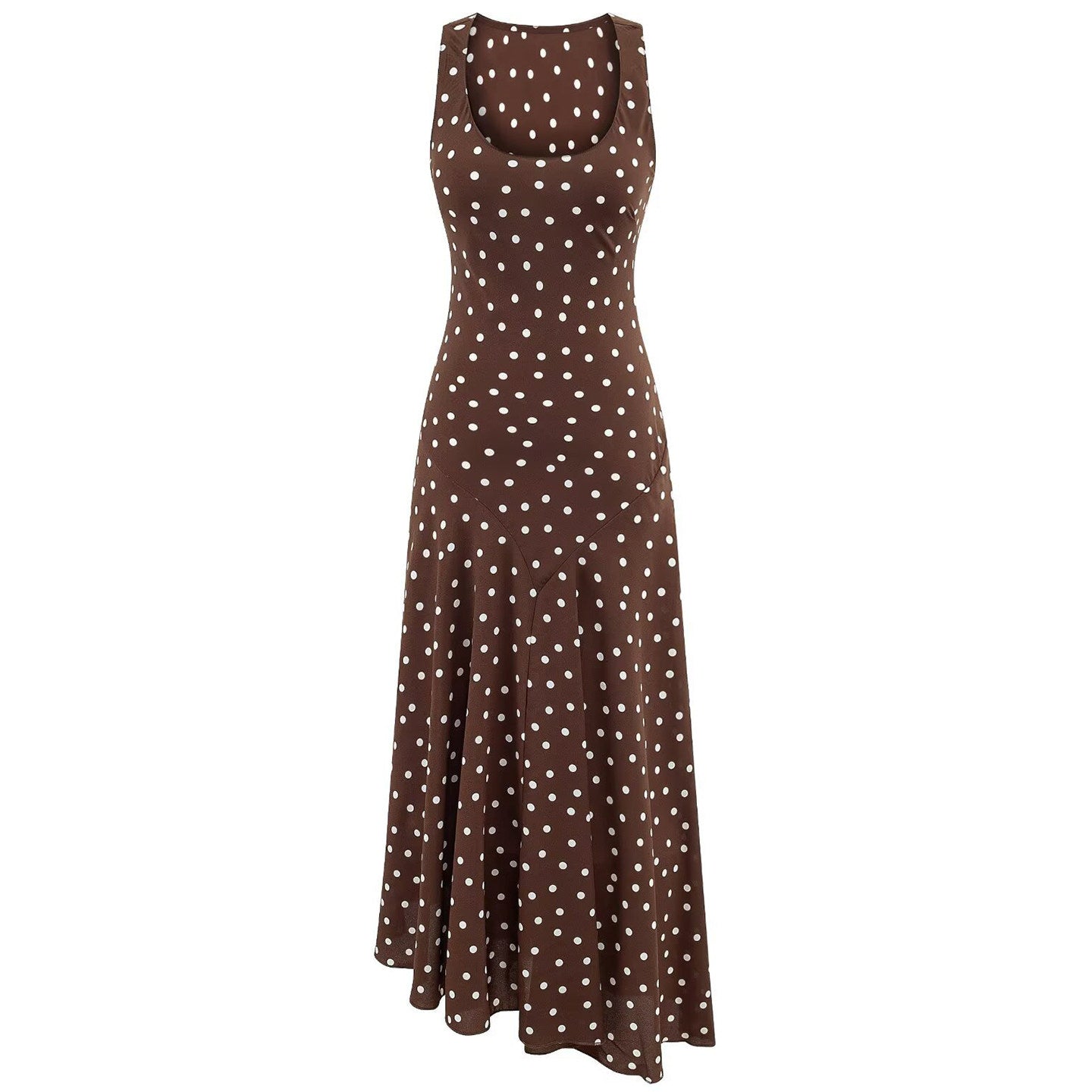 Cocoa Dot Maxi Dress