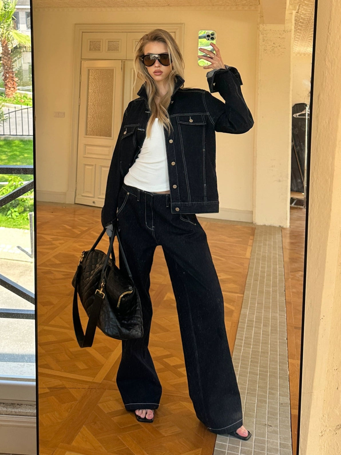 Denim Two-Piece Set