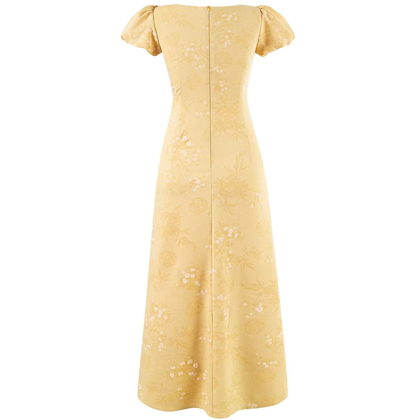 Golden Bloom Maxi Dress