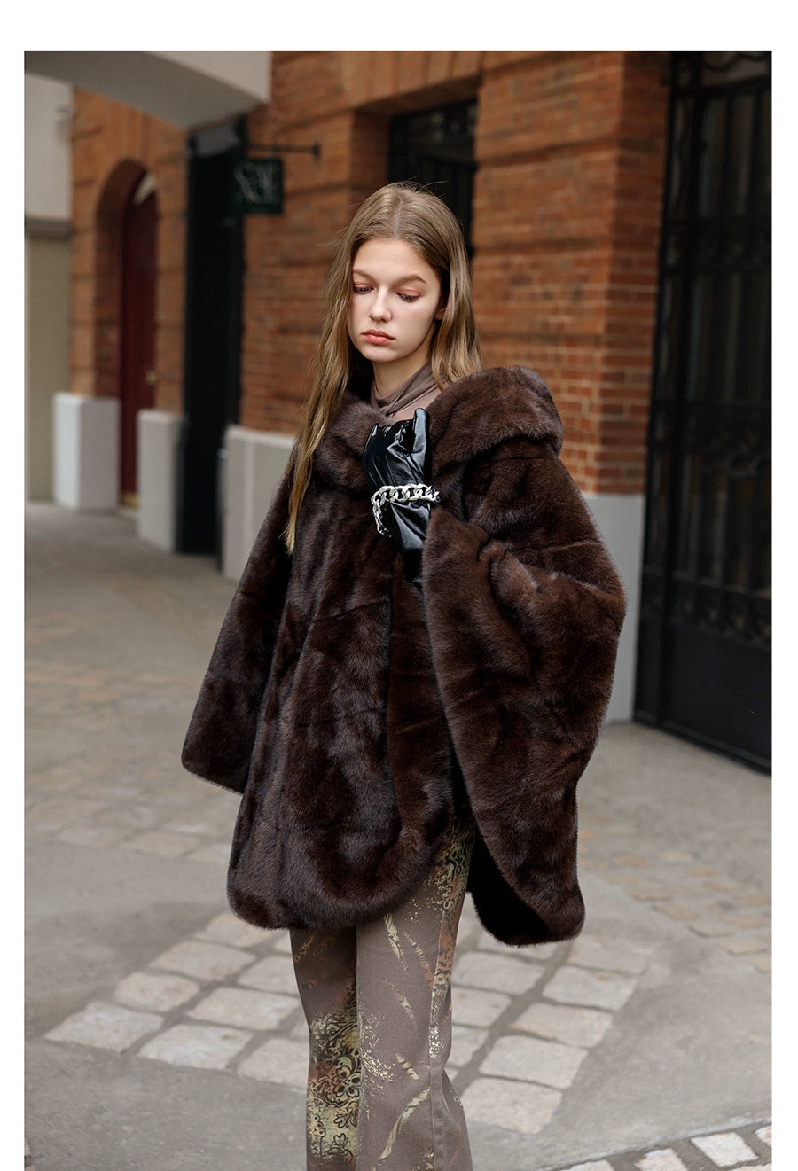 Chocolate Luxe Fur Cape