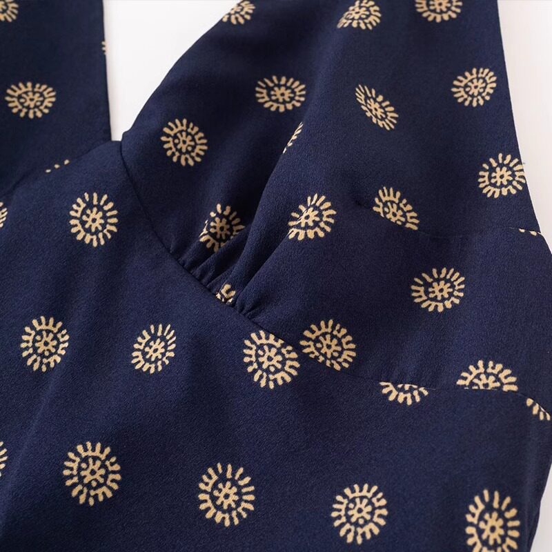 Golden Dot Halter Dress