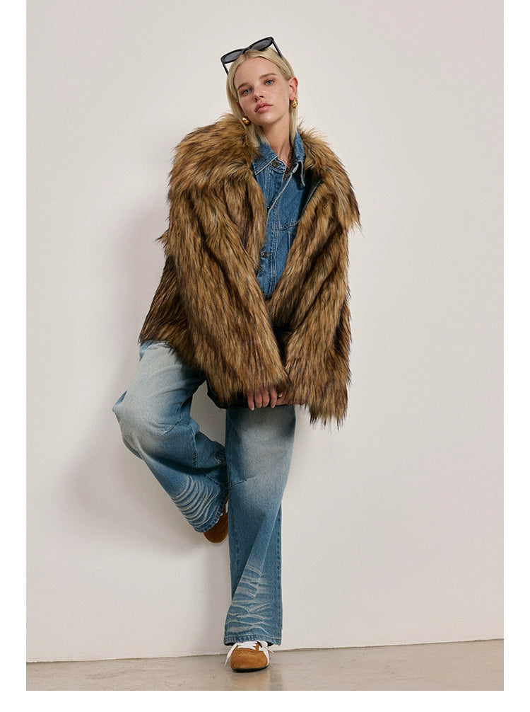 Wolf Faux Fur Coat