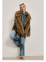 Wolf Faux Fur Coat