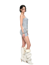 Ripped Logo Tube Dress