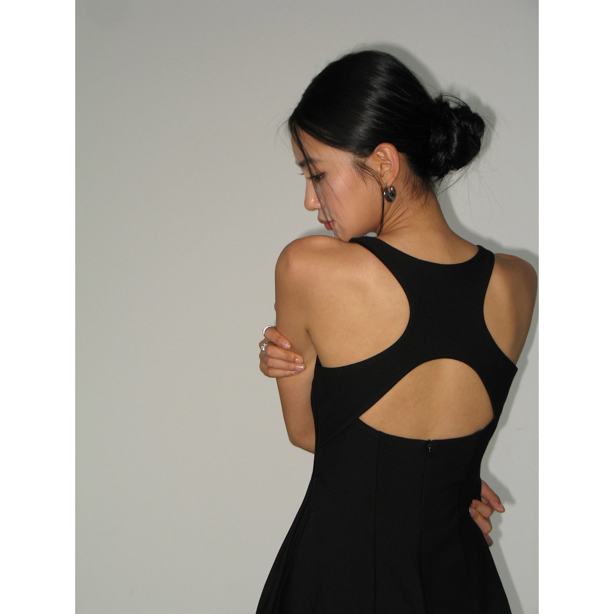 Back Cutout Sleeveless Mini Dress