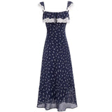 Lace Trim Floral Dress