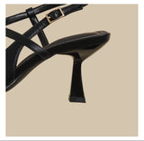 Criss-Strap Pointed Slingback Heels
