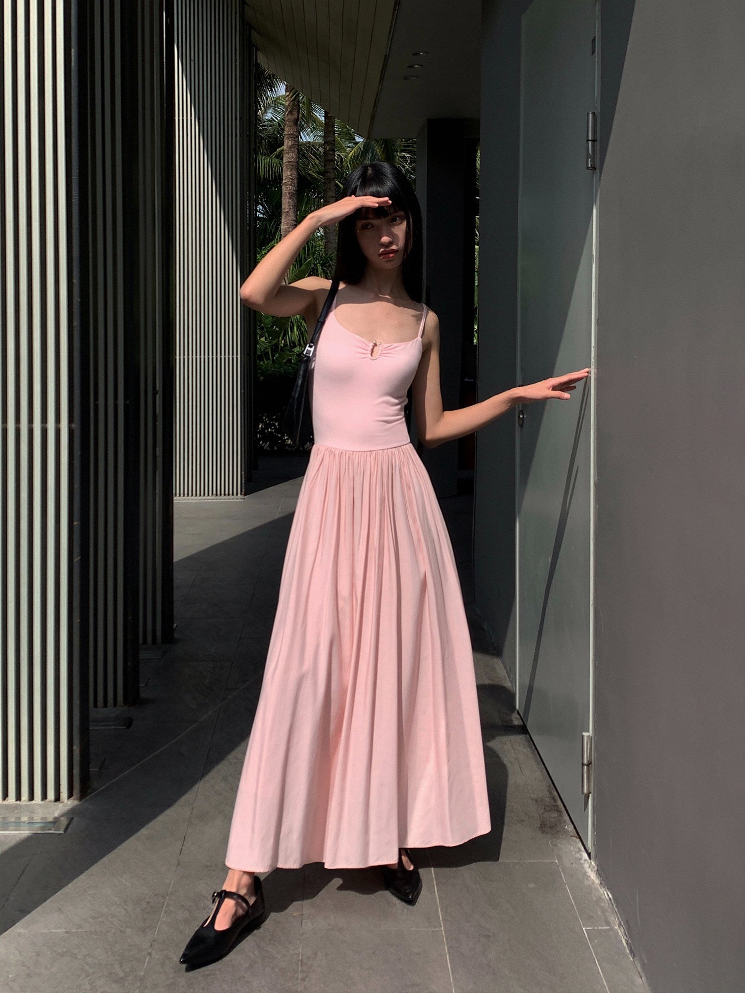 Ruched Bodice Slip Dress