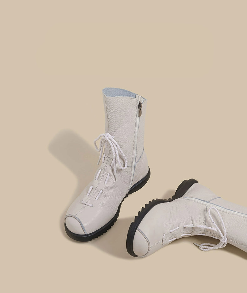 Soft-Leather Mid Boots