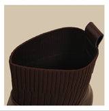 Metal Knit Ankle Boots