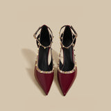 Studded Strap Slingback Heels