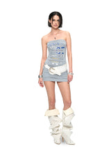 Ripped Logo Tube Dress