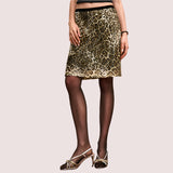 Leopard Sequin Skirt