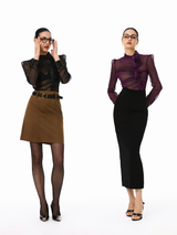 Ruched Sheer Blouse