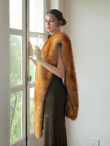 Faux-Fox Shawl Wrap