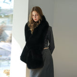 Black Fur Scarf