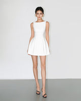 Open-Back Flare Mini Dress