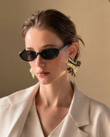 Slim Oval Sunglasses