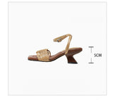 Woven Strap Heel Sandals