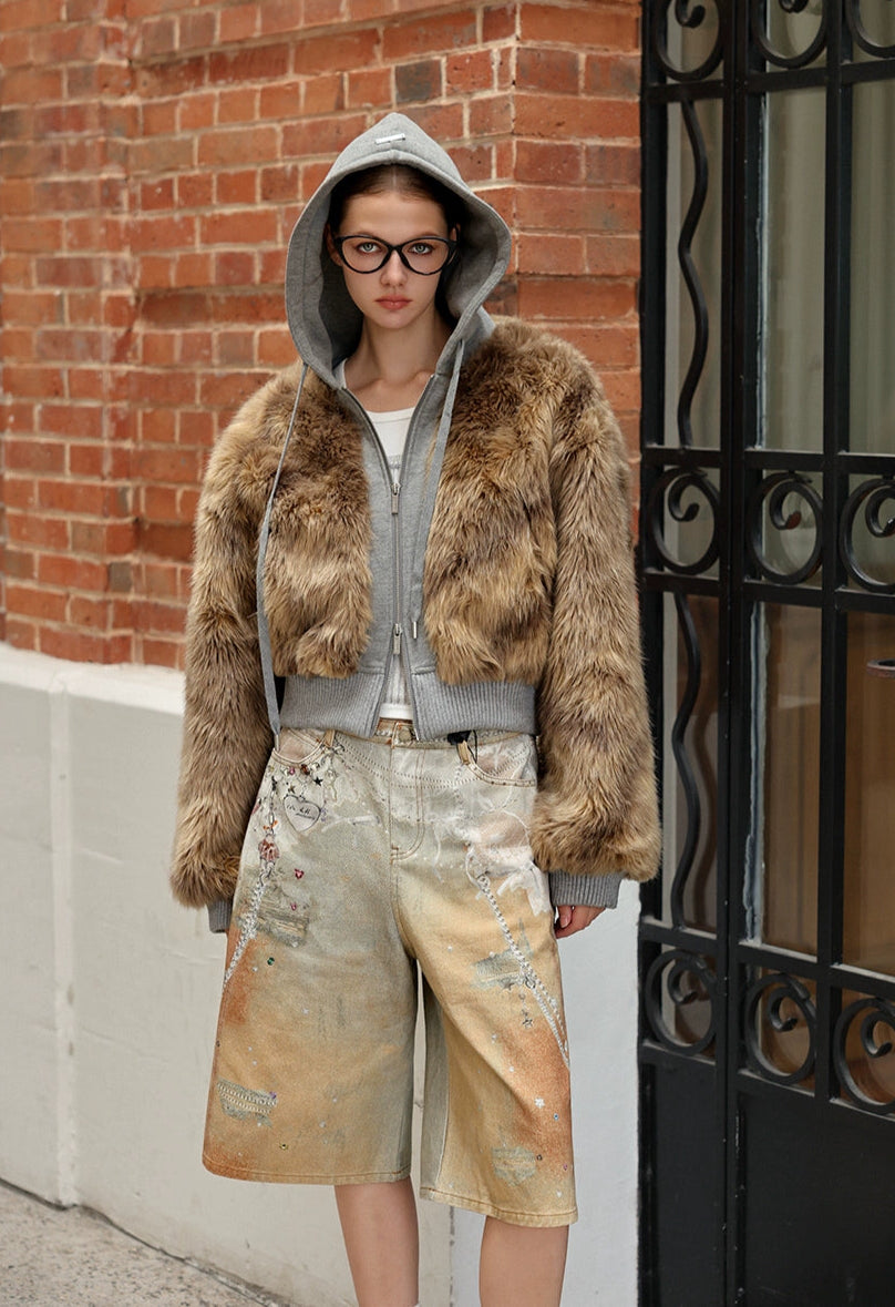 Eco Fur Cropped Jacket