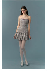 Sequin Pleated Dress