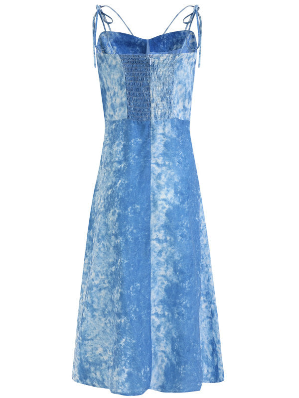 Blue Lace Slip Dress