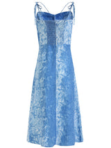 Blue Lace Slip Dress