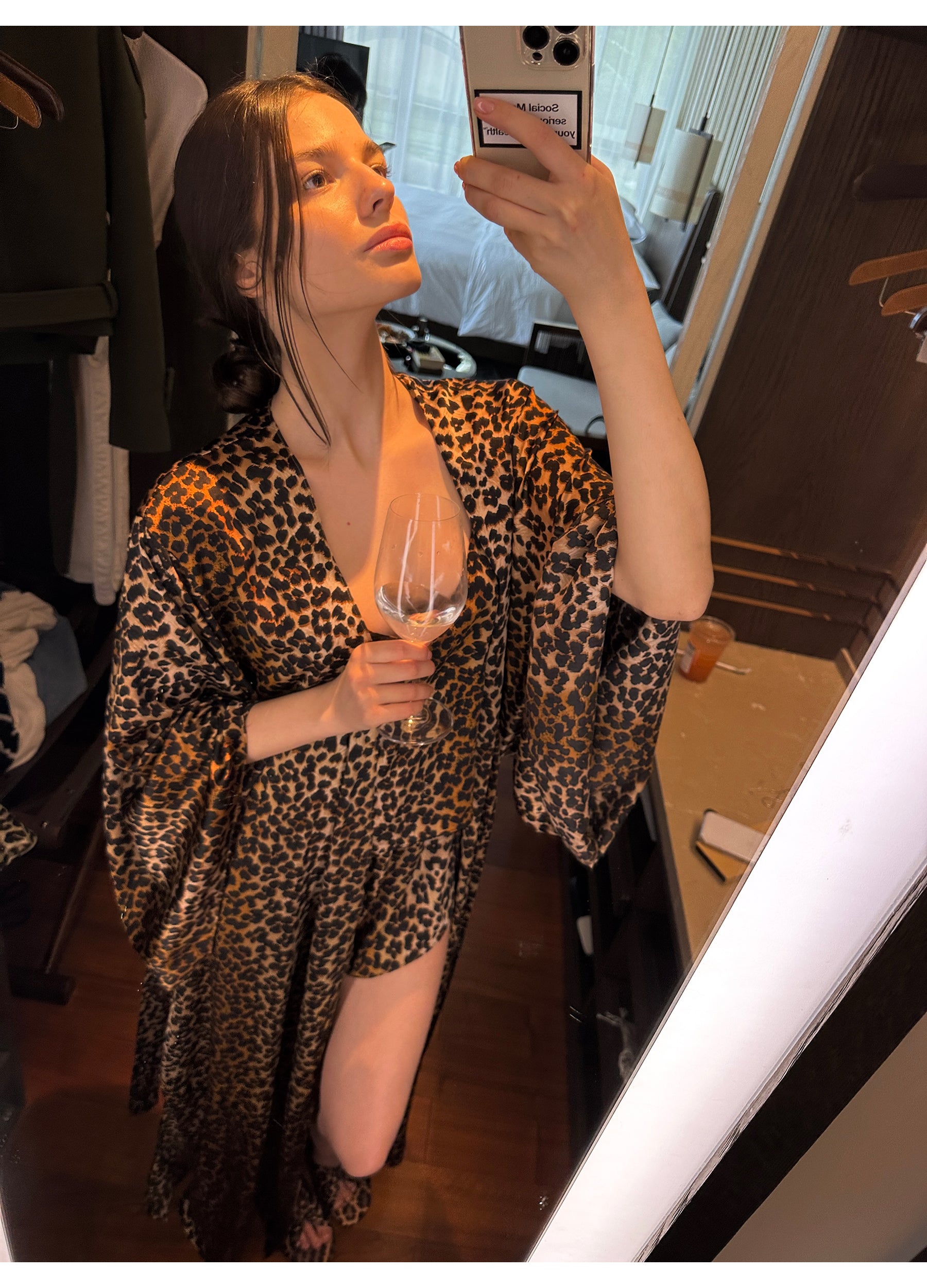Leopard Satin Pajama-Three Piece
