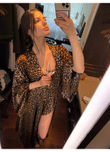 Leopard Satin Pajama-Three Piece