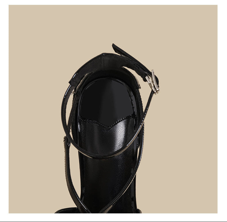 Gloss Strap Stiletto Sandal