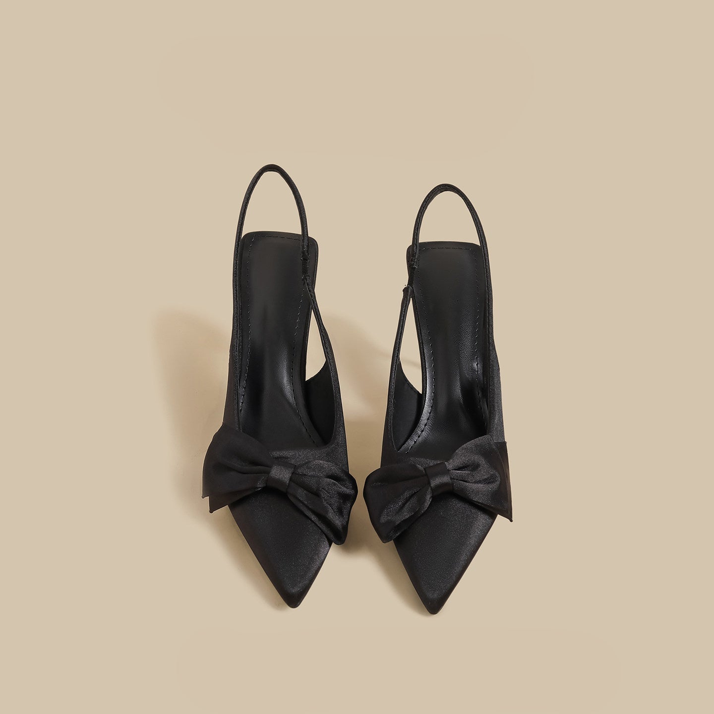 Bow-Detail Slingback Stiletto Heels