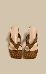 Wedge Flip Sandals (Leopard)