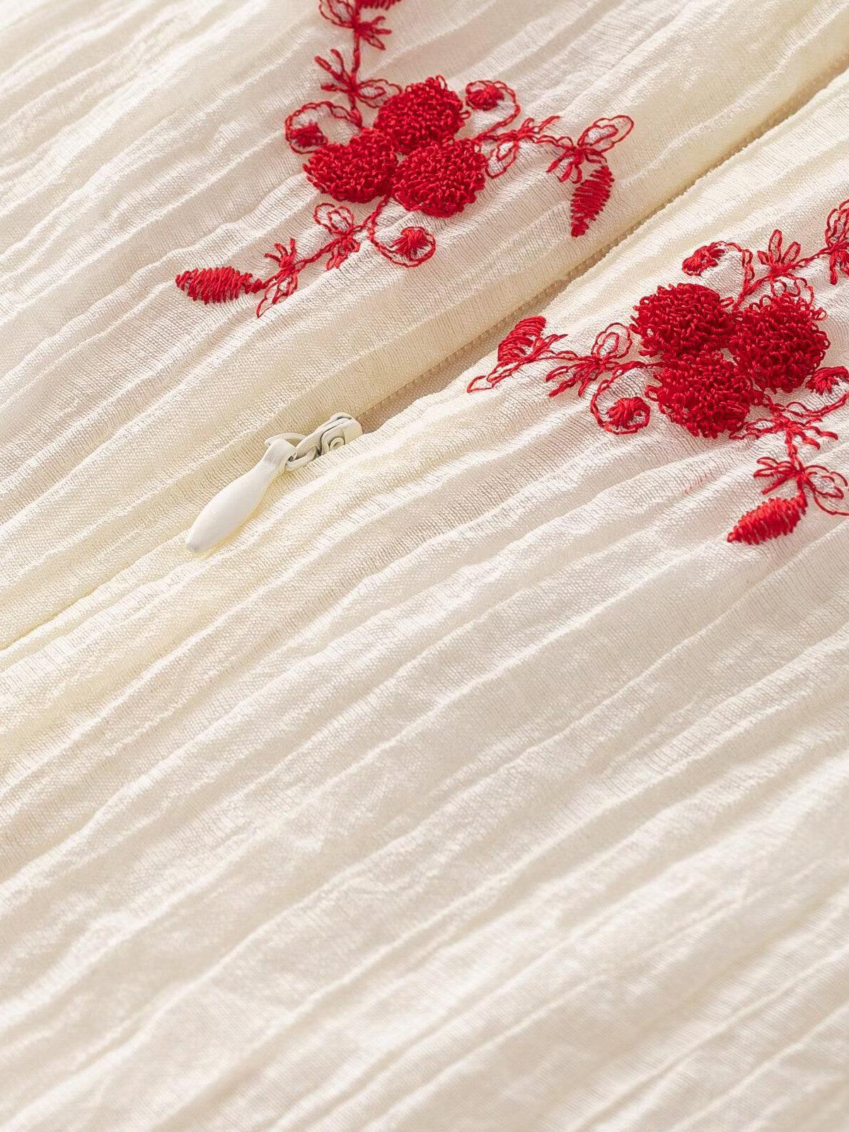 Rose Puff Midi Dress