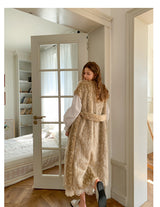 Deer Jacquard Long Vest