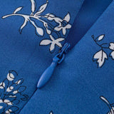 Azure Bloom Midi Dress