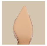 Bow Satin Slingback Heels