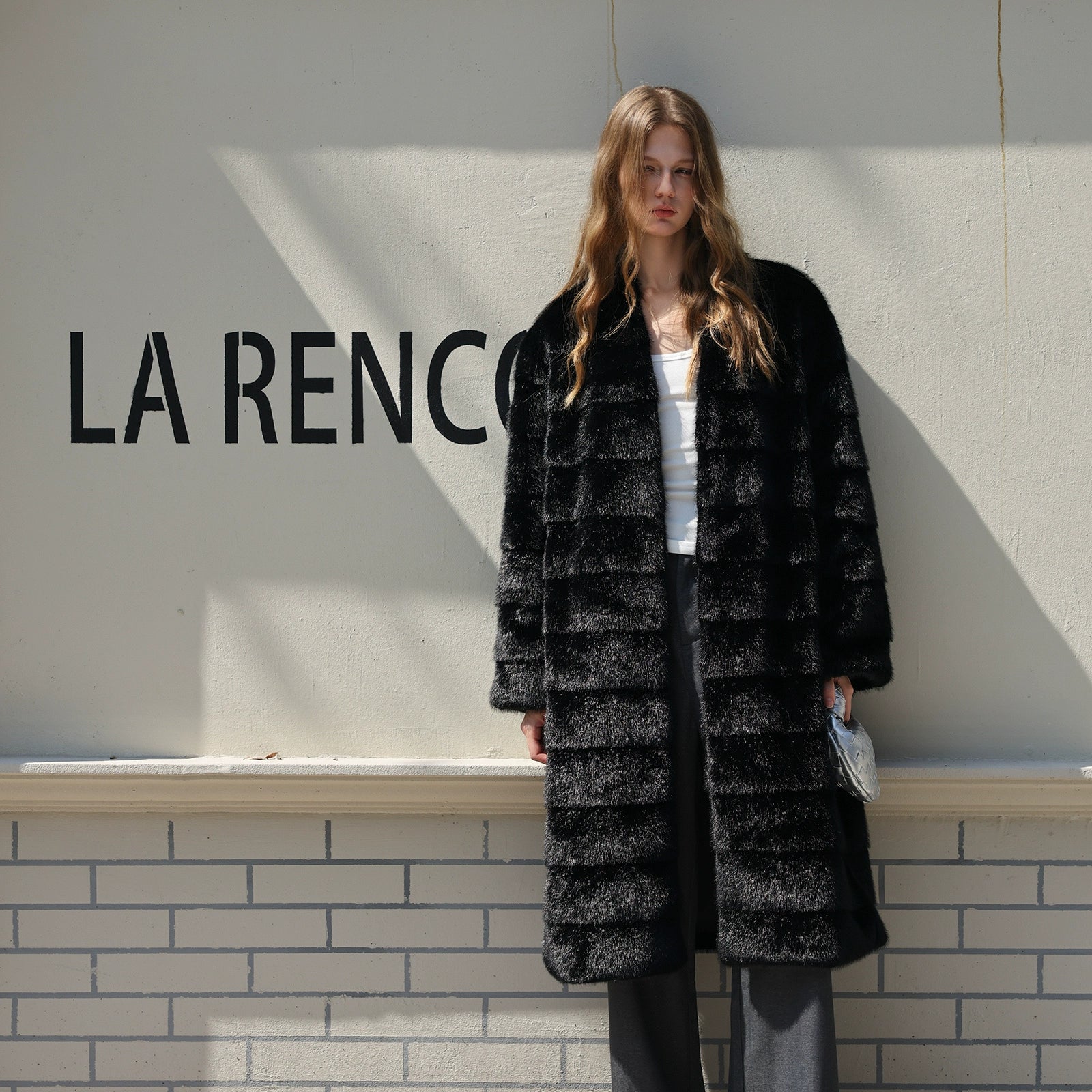 Black Silky Fur Coat