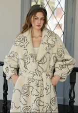 Floral Faux Fur Coat