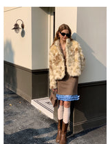 Curly Lapel Fur Jacket