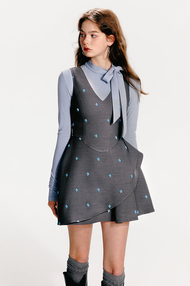 V-Neck Vest Dress