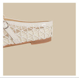 Crystal Mesh Mary Janes (Cream)