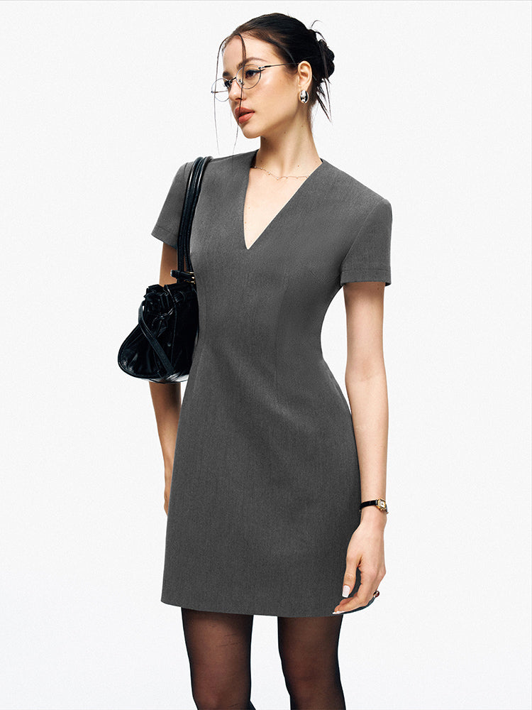 V-Neck Suit Dress